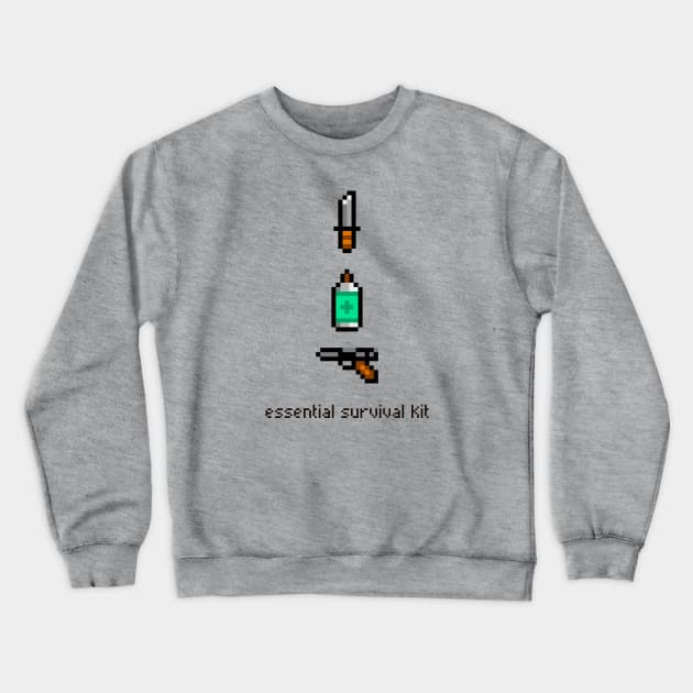 ESSENTIAL SURVIVAL KIT Crewneck Sweatshirt by refritomix